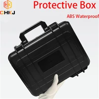 chkj tool box abs plastic sealed tool box suitcase impact resistant tool case shockproof hardware tool box black drop resistance