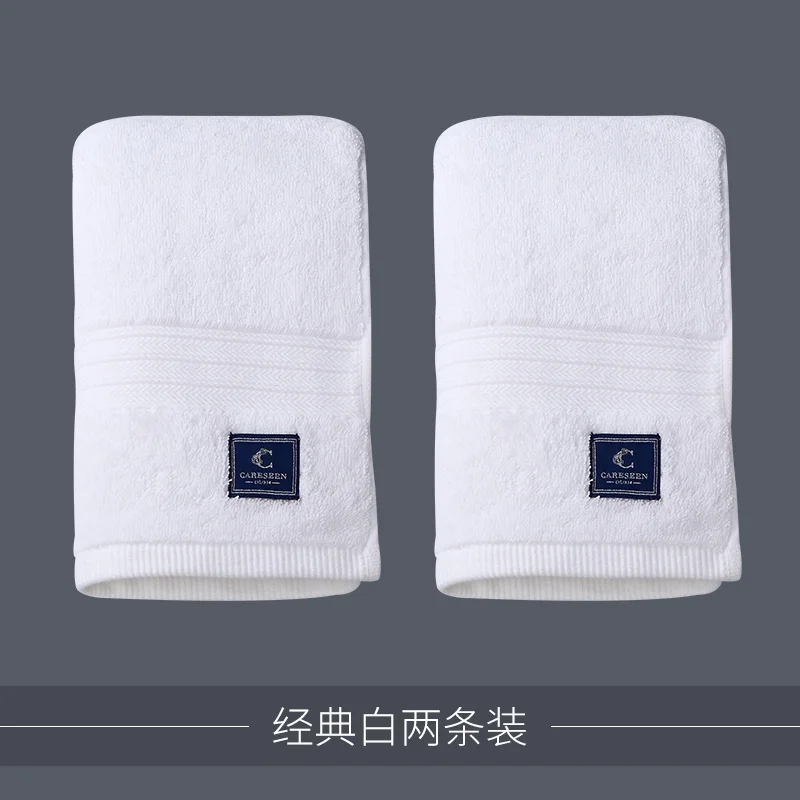 

2 Pcs Thicken Face Hotel Towels for Adults Luxury White Face Towel Cotton Face Towel Soft Men Women Absorbent Bathroom 6MM23