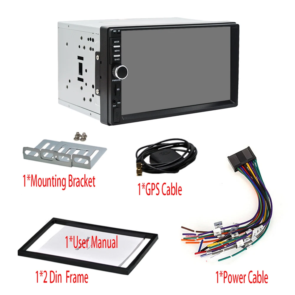 Автомобильный радиоприемник DAB + 2 Din 7 '' GPS навигация Bluetooth Android 9 0 MP5 плеер SWC RDS OBD2