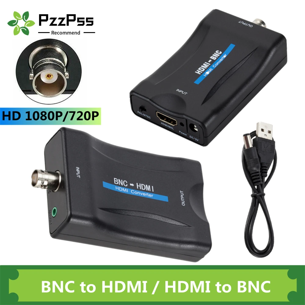 Монитор видеонаблюдения PzzPss BNC-HDMI совместимый с HDMI-преобразователем HD 1080P/720P |