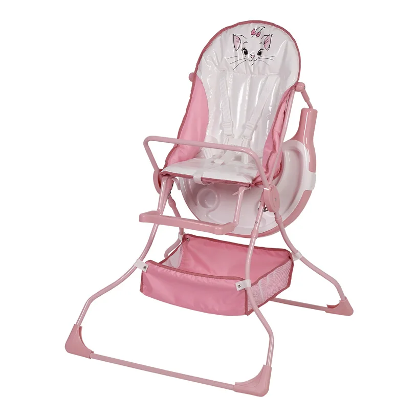 Стульчик для кормления Polini kids Disney baby 252 Кошка Мари розовый | Мать и ребенок