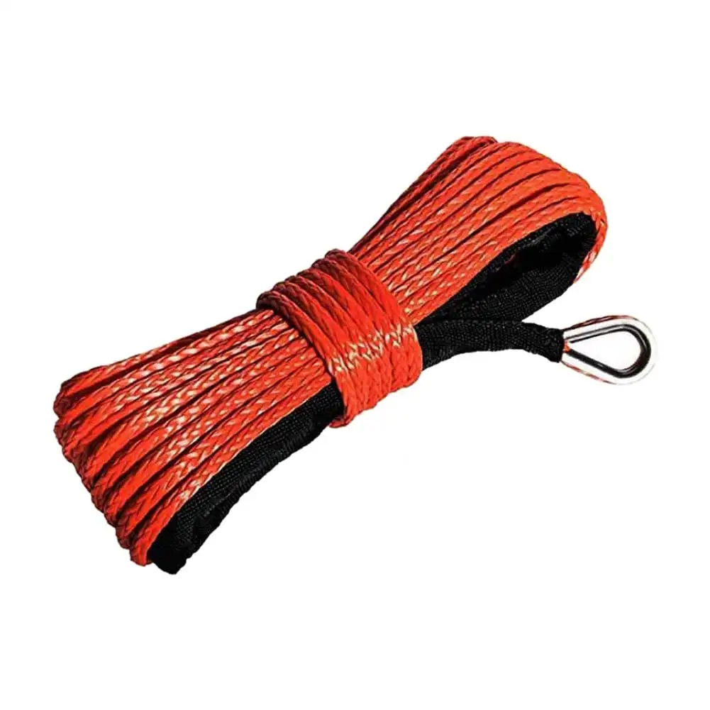 

1/4''x50' 7700lbs 12 Strand Outdoor Accessories String ATV UTV Towing Car Synthetic Winch Rope Emergency Truck Boat Cable