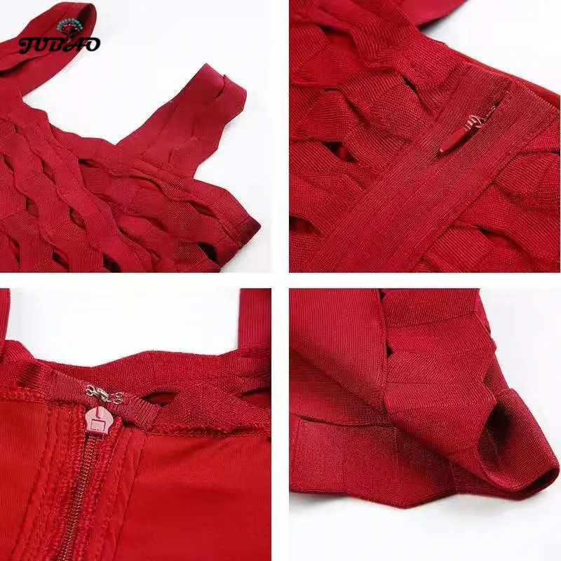

Sling Hollow Up Women dress Winter Elegant Bodycon Slim High Quality wholesale Dresses Nightclub Wholesale