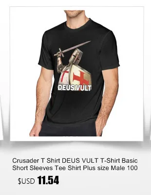 Футболка Crusader, футболка Crusader, модная футболка с графикой, 100 хлопок, мужская, 4xl, с коротким рукавом, забавная футболка