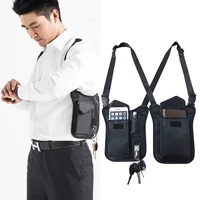 dienqi nylon chest bag vest men cross body strap sling personal pocket bags adjustable male offical tactical holster chest bags
