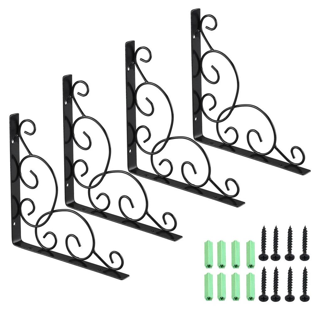 

4PCS Iron Wall Book Mounted Shelf Storage Rack Hanging Holder Organizer Rack Metal Tripod In Stock