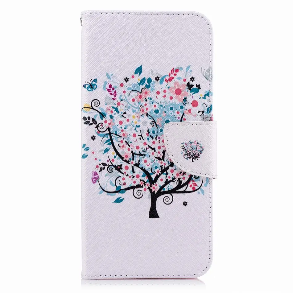 Small Tree Капа чехол захлопывающийся чехол кожаный чехол для huawei P9 Lite Mini Y5 II Prime Y6 Pro Y7 Y9 Honor 10 V8 8 7A 7C 7X 6X 6C 5C P07G - Цвет: Small Tree