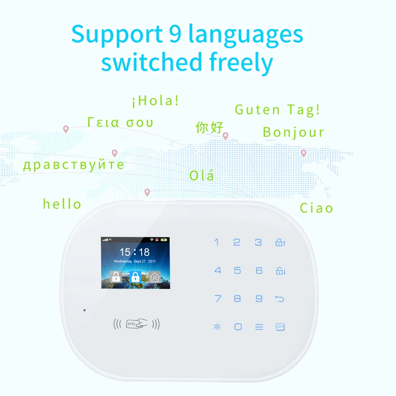 Умная Система сигнализации Hobeian Tuya Wi-Fi 4G работает с Alexa Home датчиком движения дыма