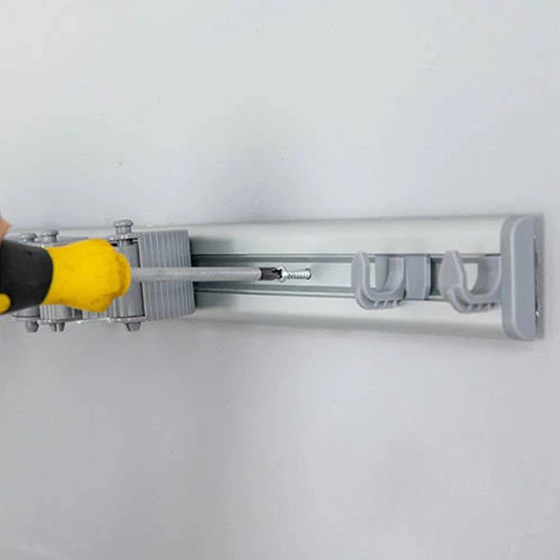 

Free Punching Mop Rack Broom Buckle Mop Storage Rack with Hook Multifunctional Wall Hanging