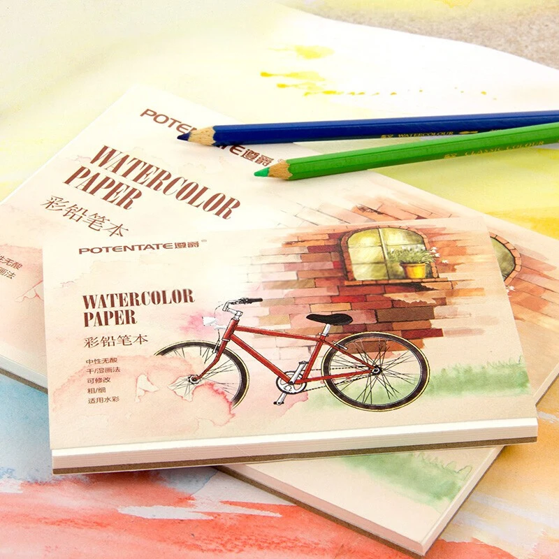230g watercolor paper Paint book 12 sheets Special paper for children's art students A5/A6 sketch book marker pencil drawing