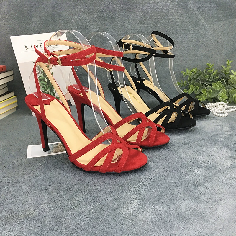 2022 European Sexy High Heeled Sandals,Woman Summer Heels,Women Stage Show Shoes,Peep Toe,Female Footware,GOLD,SILVER,RED,BLACK