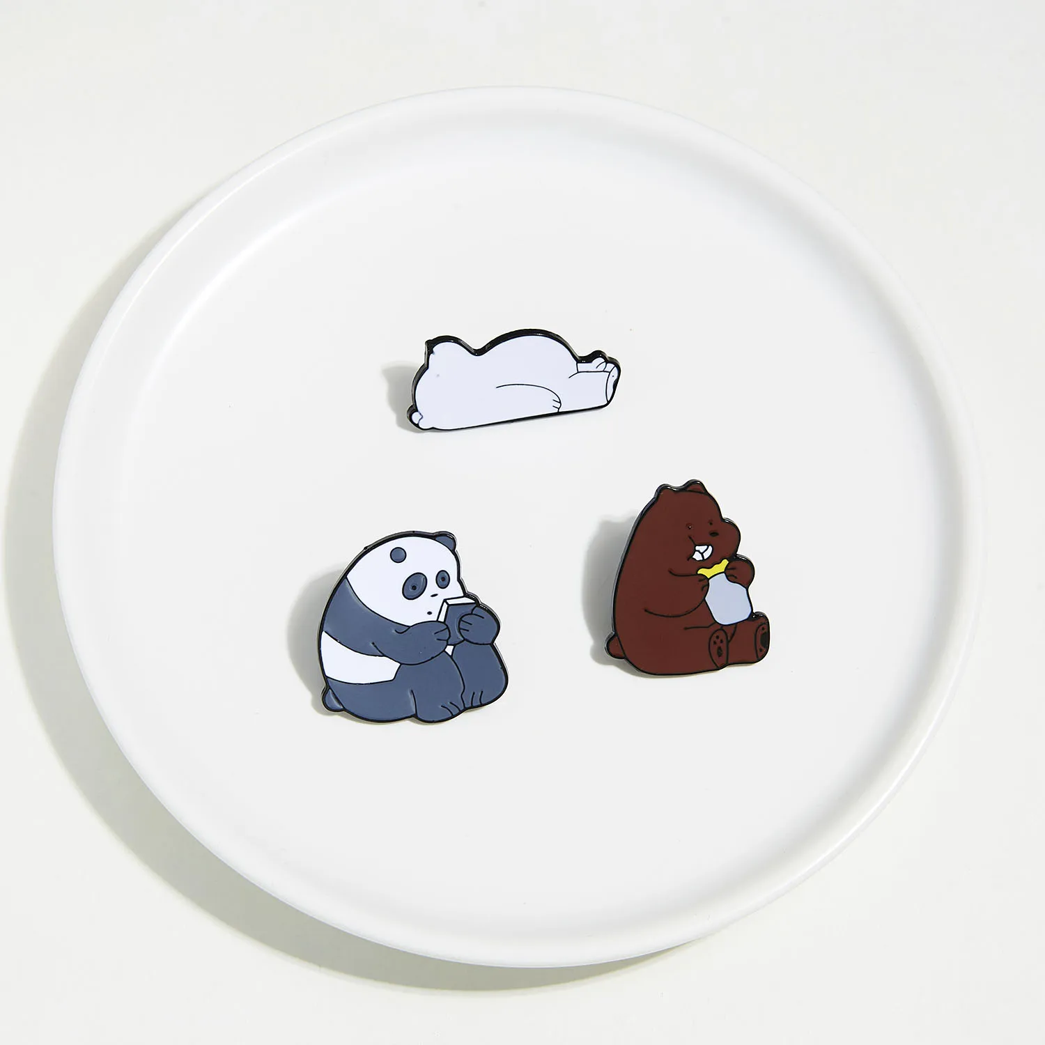 Металлическая брошь из сплава в виде рыбы-кои панды медведя змеи кролика набор