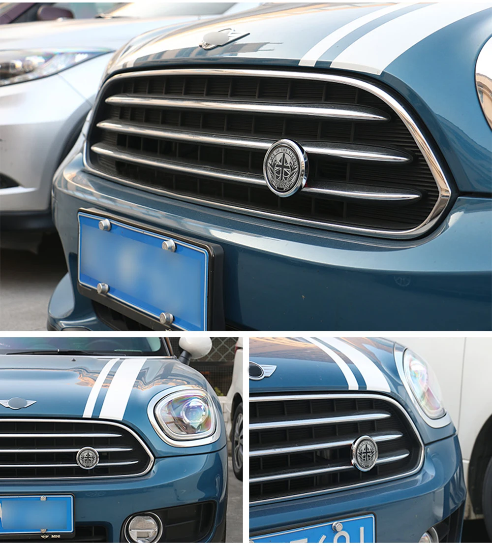 Автомобиль 3D Grillem эмблема значок наклейки внешний декор для Mini Cooper One S JCW R55 R56 R60 R61 F54 F55 F56 F60 аксессуары