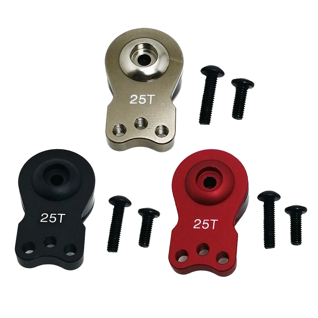 

Aluminum Alloy 25T Servo Horns Metal Steering Arms for 1/10 RC Crawlers