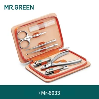 mr green 7 in1 manicure set stainless nail clippers cuticle utility manicure set tools nail care grooming kit nail clipper set