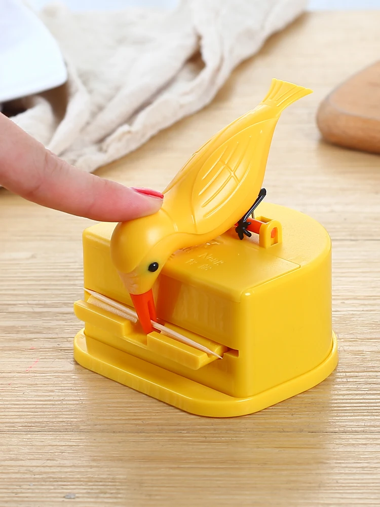 Коробка для зубочисток в виде птицы креативный пластиковый автоматический пресс
