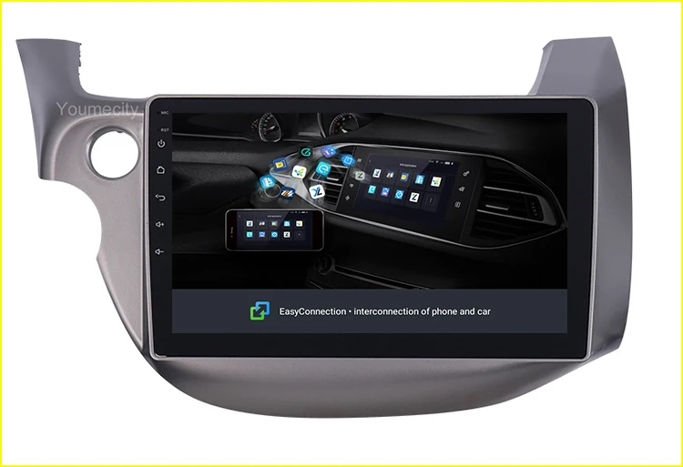 Автомобильный dvd-плеер Android 9,0 для HONDA FIT JAZZ 2007 2008 2009 2010 2012 2013 Gps Радио Видео плеер ips 1024*600 экран RDS wifi