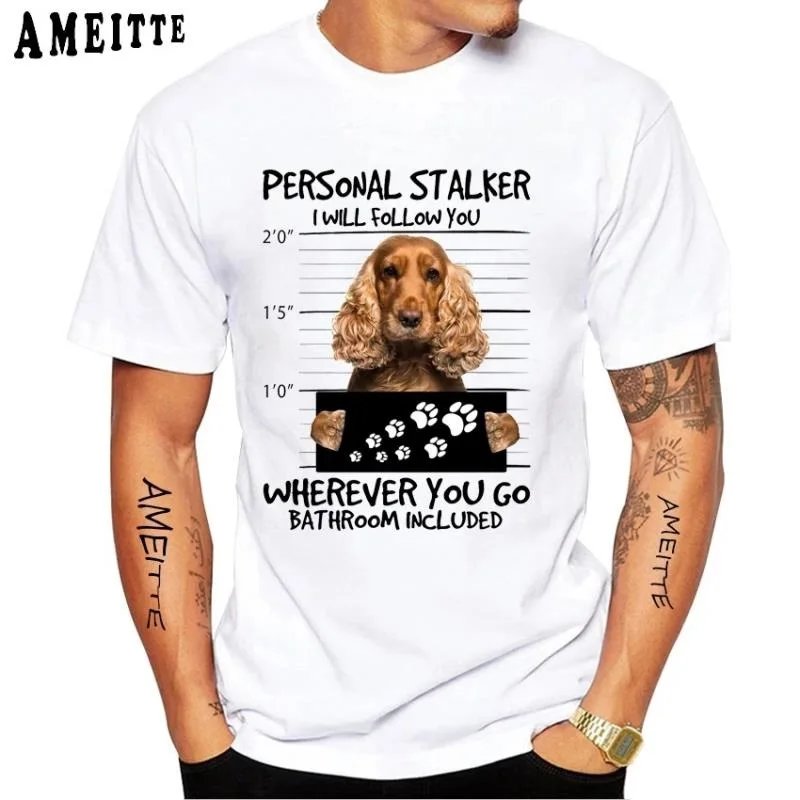 

Summer casual T-shirt with 3D printing pet dog pattern for men and women couples, 2021 fashion pure white polyester round neck d