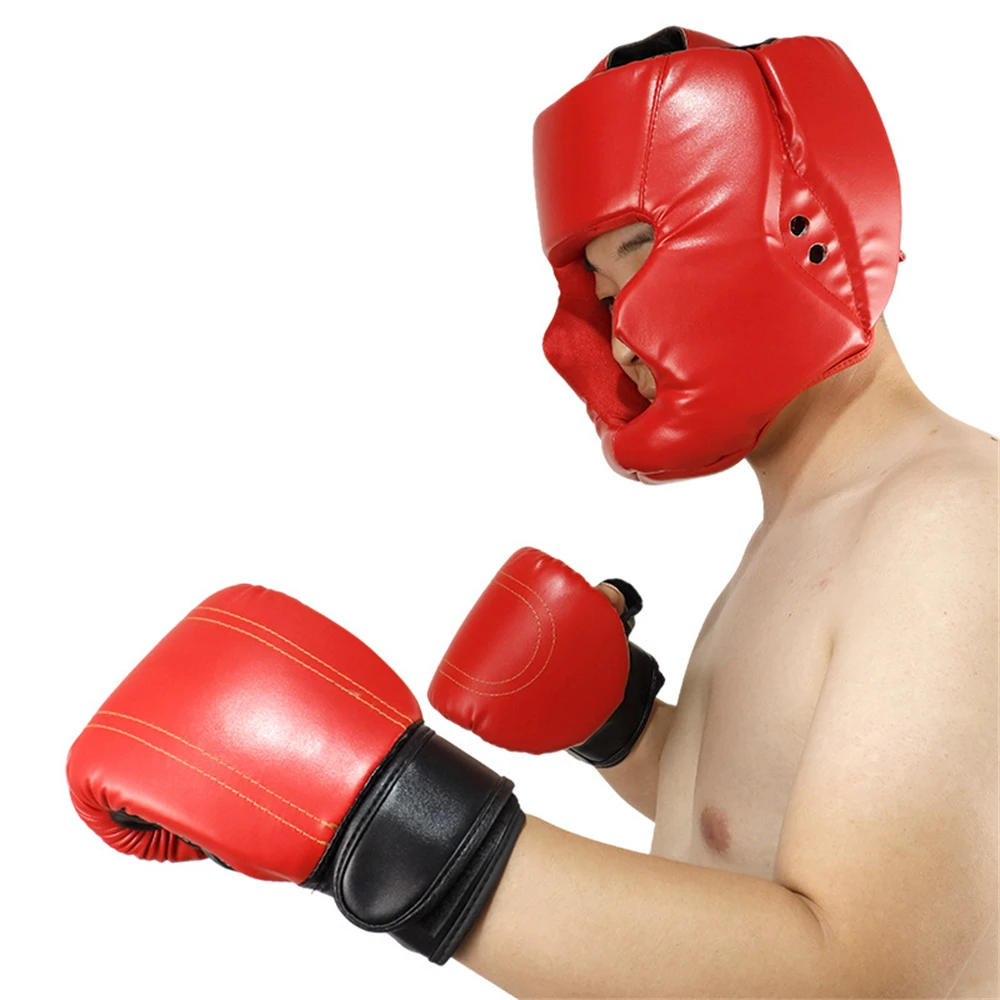 Boxing Helmet Sanda Monkey Face Head Guard for Kids or Adult Muay Thai MMA Kickboxing Sparring Karate Taekwondo Training