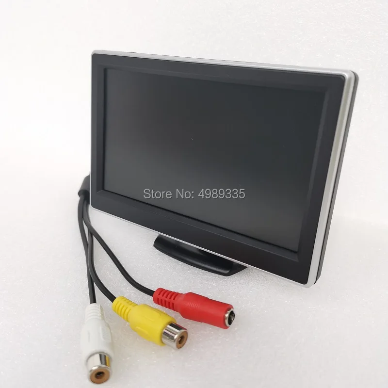 5 inch TFT car monitor LCD 5 inch high definition digital 16: 9 800 * 480 screen 2 video input rear view camera DVD / VCD