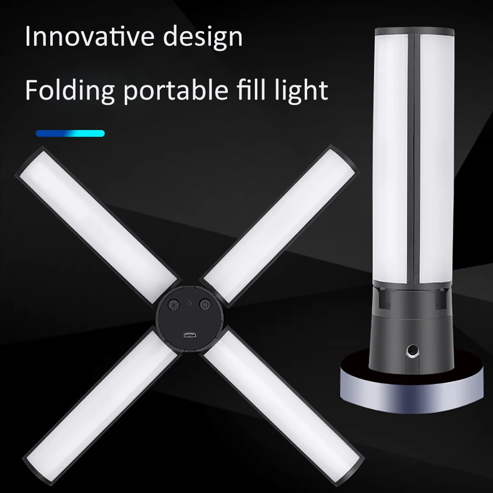 

LED Fill Light With Tripod For Makeup Beauty Live Broadcast Indoor Outdoor Photographic Lighting USB Dimmer Cellphone Holder