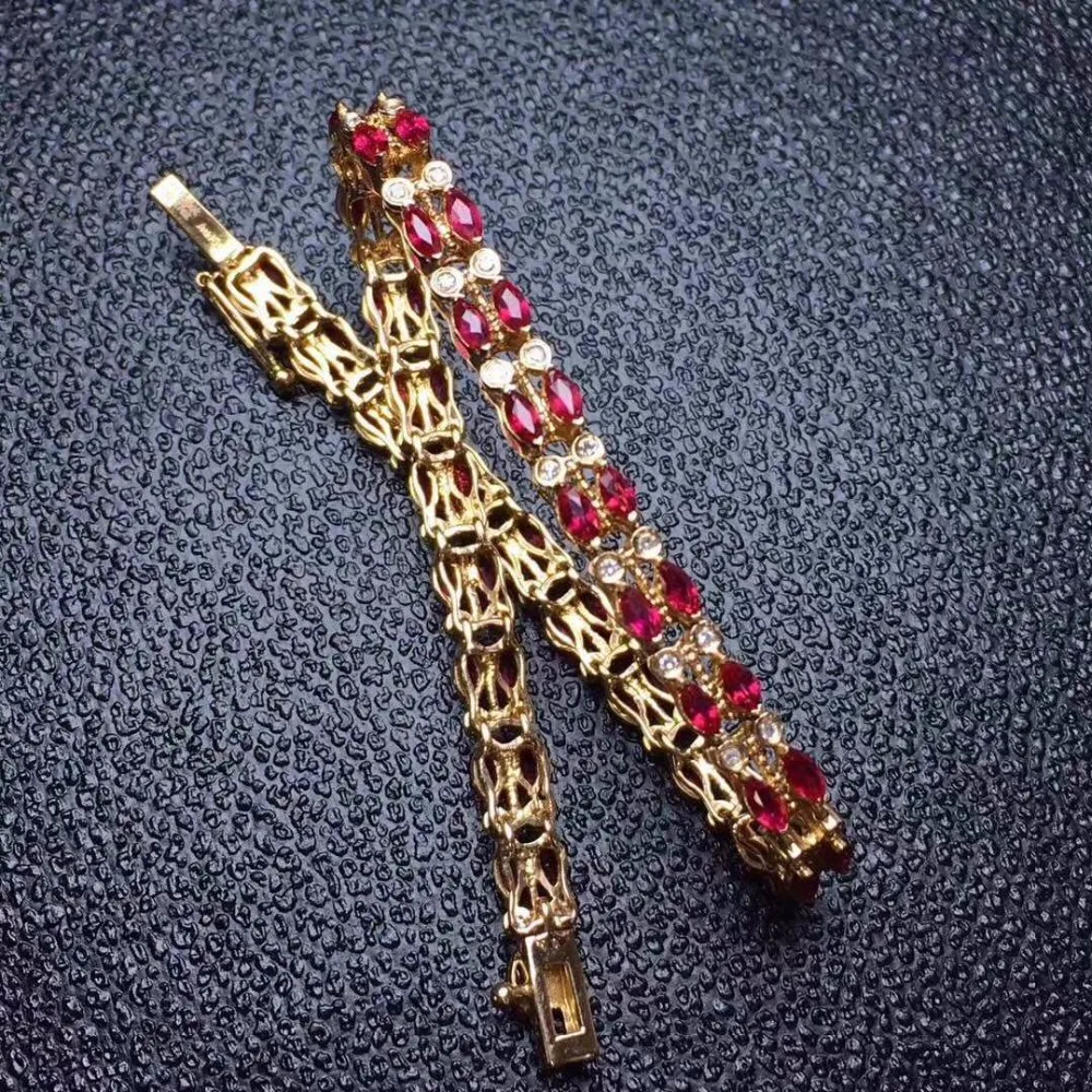 100% браслет из натурального рубина для вечеринки 30 шт красный рубин свадебный