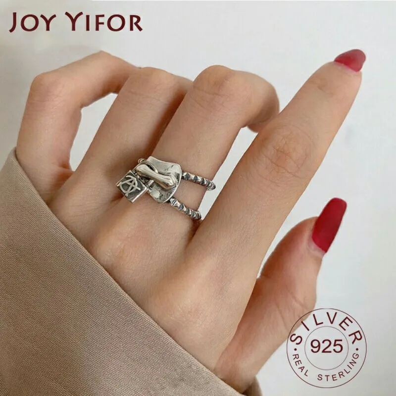 

Кольцо женское из серебра 925 пробы, Двухслойное, на молнии