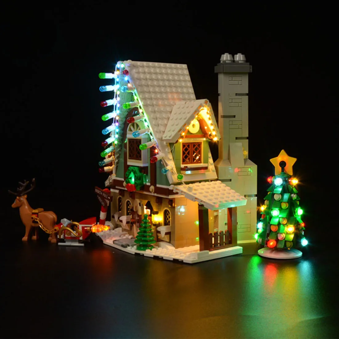 

4CH Remote Control LED Lighting Kit for Elf Magic House 10275 (Only LED Light, No Block Kit)