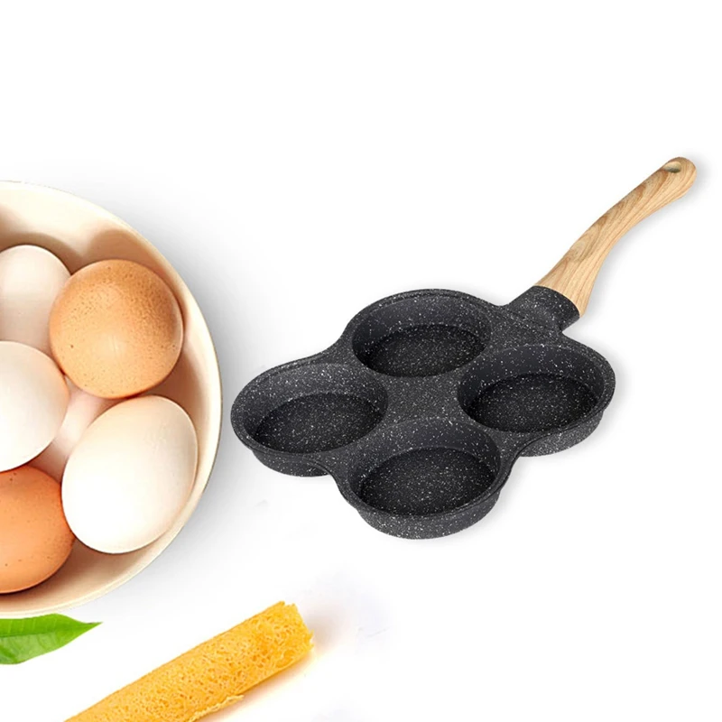 Кухня четыре сковорода для жарки с горшок утолщенной омлета антипригарным