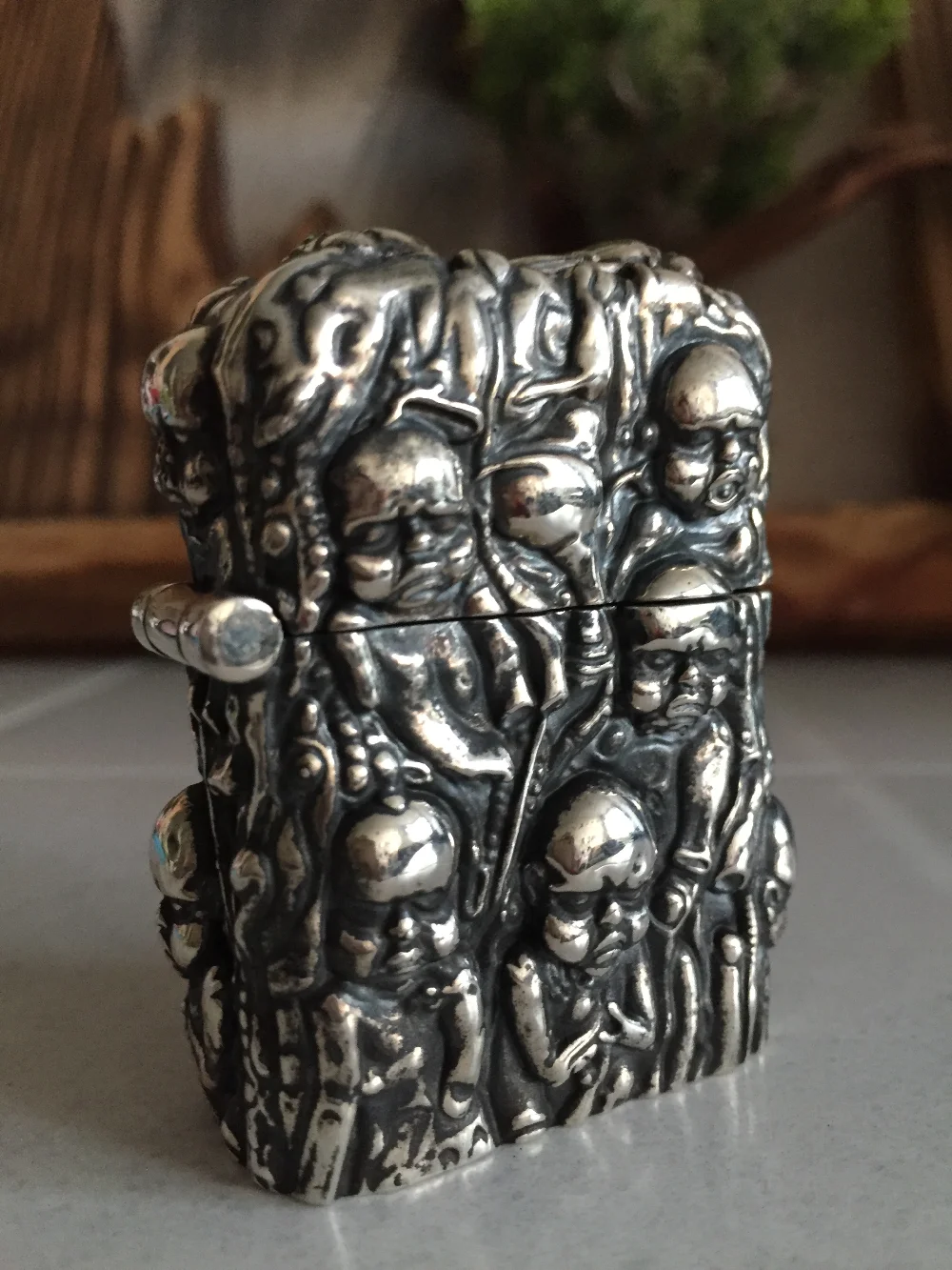 OGEMZD 2 цвета смотреть видео ручной работы H.R. Giger 925S серебро латунь Детские зажигалки коллекции искусства