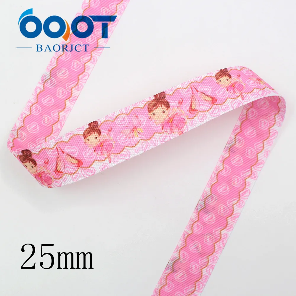 OOOT BAORJCT I-191123-2615, 25 мм 10 ярдов двухсторонний мультфильм девушка корсажные ленты, лук Кепка, одежда, украшения для вечеринки сделанные своими руками - Цвет: I-191123-2615