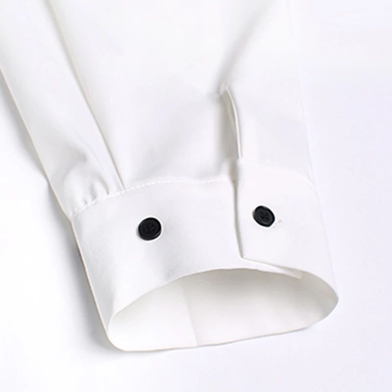 

CHICEVER Casual White Shirts For Women Lapel Long Sleeve Print Hit Color Loose Oversized Blouses Female 2021 Spring Clothing New