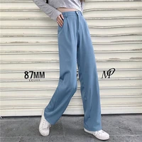 fashion casual pants spring summer new high waist wide leg women office lady pants elegant suit trousers