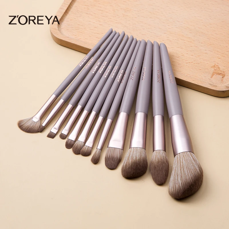 Набор черных кистей для макияжа набор растушевки тона бровей румян 12 шт. |