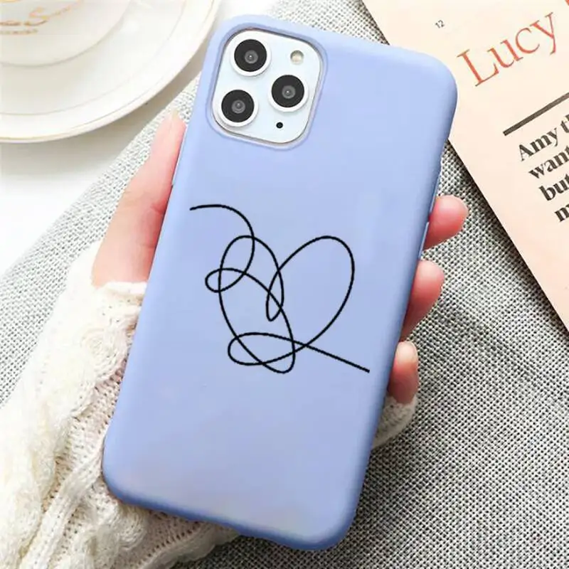 

Art Lins Flower Love Phone Case Candy Color for iPhone 11 12 mini pro XS MAX 8 7 6 6S Plus X SE 2020 XR