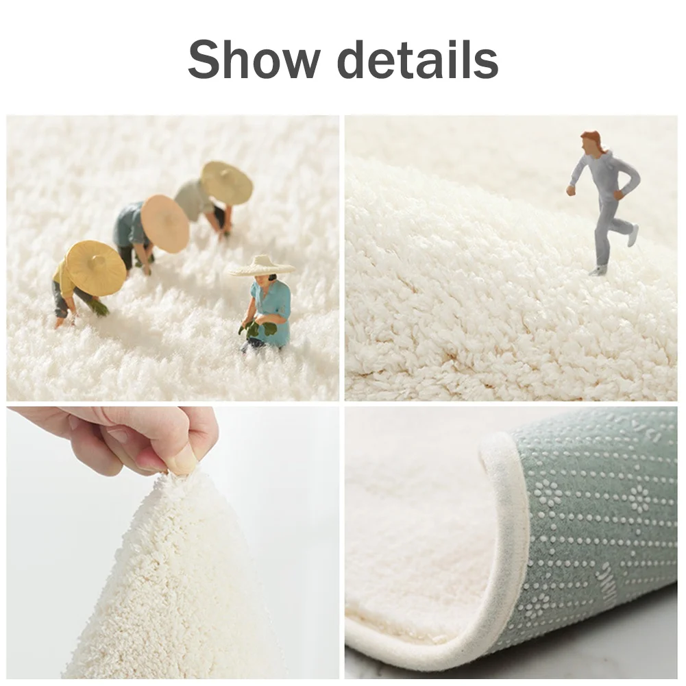 

Cute Round Rugs Carpets for Living Room Decor Non-slip Absorbent Rugs Modern Minimalist Style Rugs for Bedroom Decor