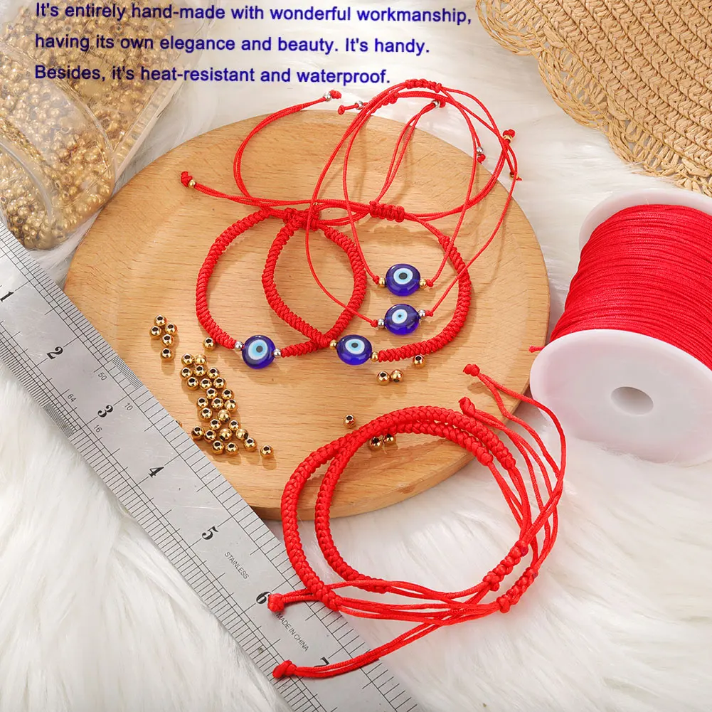 10 шт./лот браслет ручной работы со шнурком от сглаза для женщин мужчин девочек
