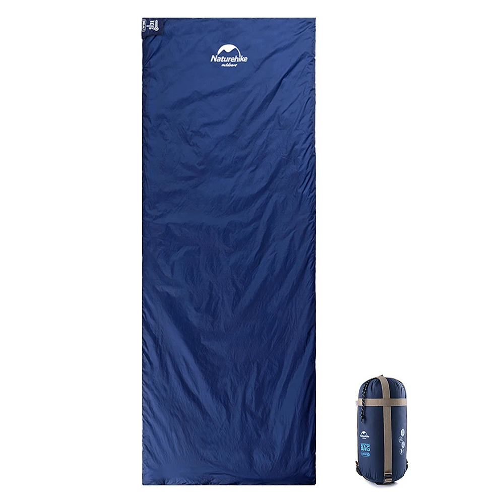 Naturehike открытый 98x33In спальный мешок легкий конверт спальный ленивый мешок Кемпинг Туризм одеяло демисезонный плед - Цвет: Dark blue