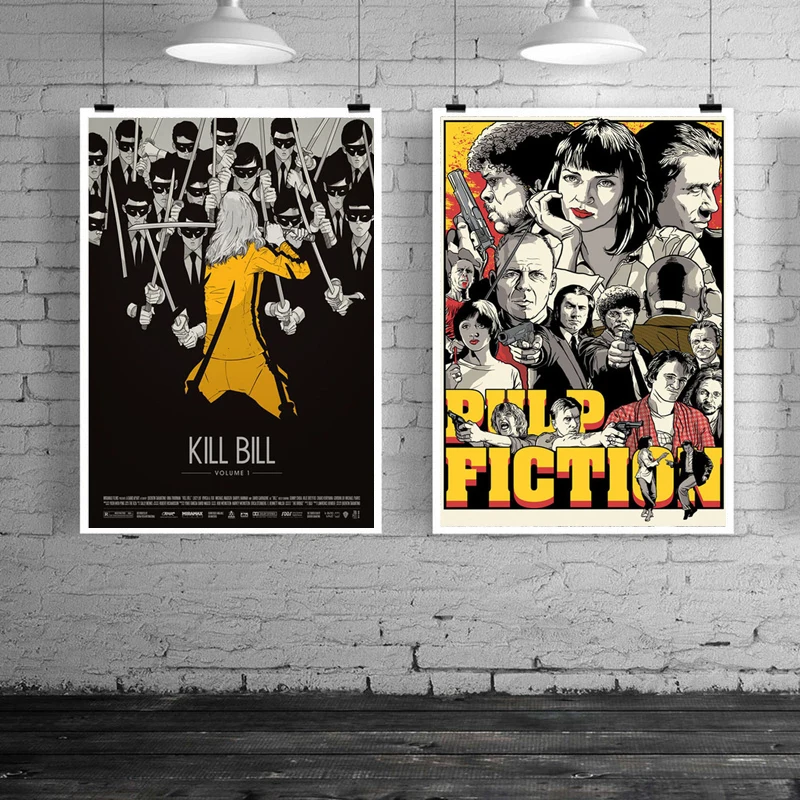 

ВИНТАЖНЫЙ ПЛАКАТ и принты, популярный фильм «Убить Билла Плюс», художественная живопись, настенные картины для гостиной, домашний декор
