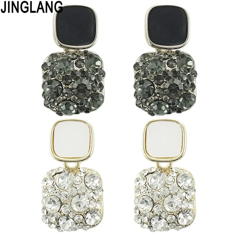 

JINGLANG Корейский темперамент свежие геометрические серьги новые точки сверла серьги летние популярные серьги ювелирные изделия подарок