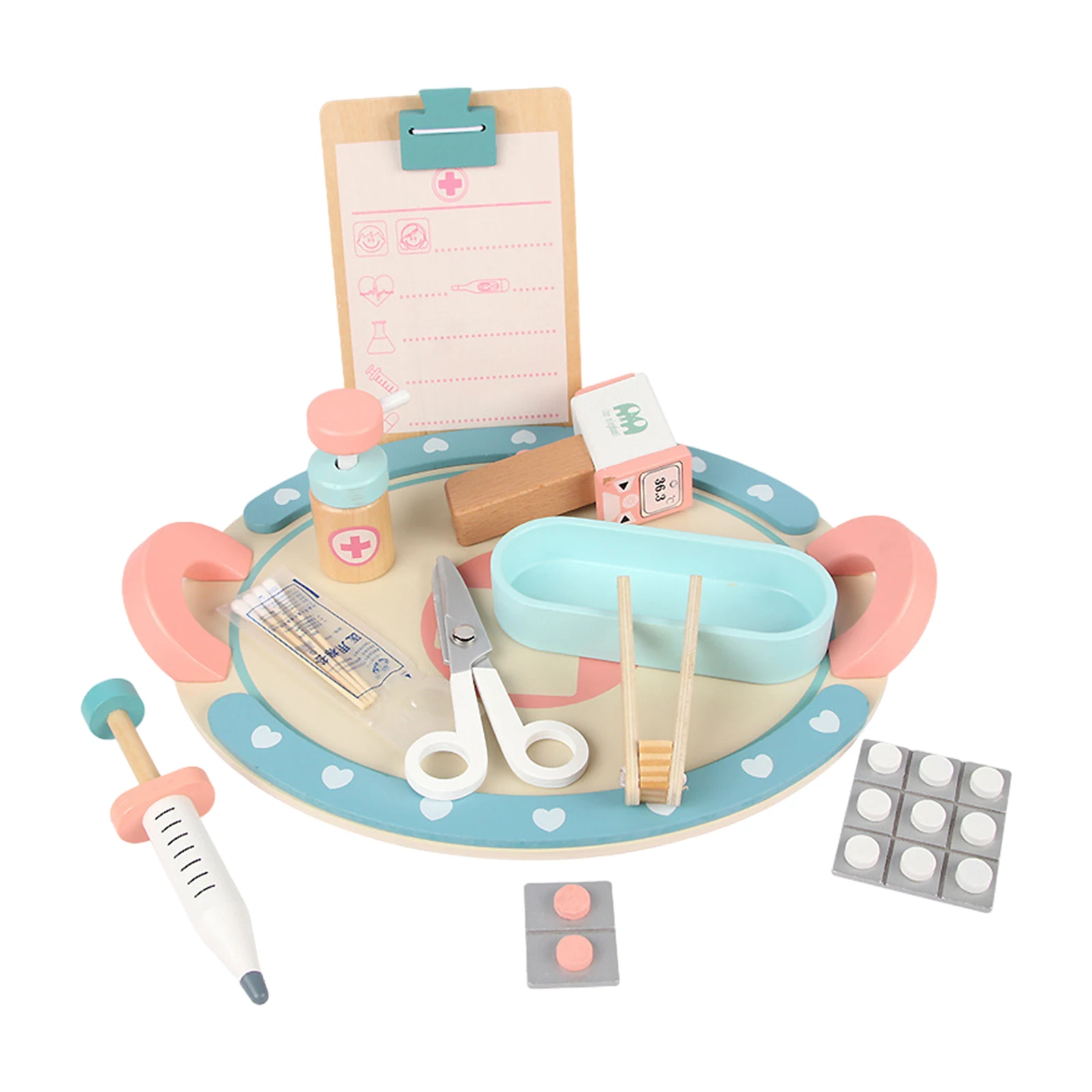 

Деревянный Набор доктора для детей, игровой набор стоматолога, подарок для мальчиков и девочек 3 + лет, 11 предметов