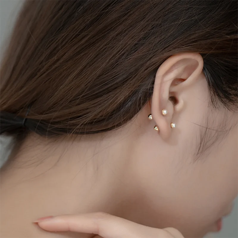 Женские маленькие серьги-гвоздики WANTME из стерлингового серебра 925 пробы в виде