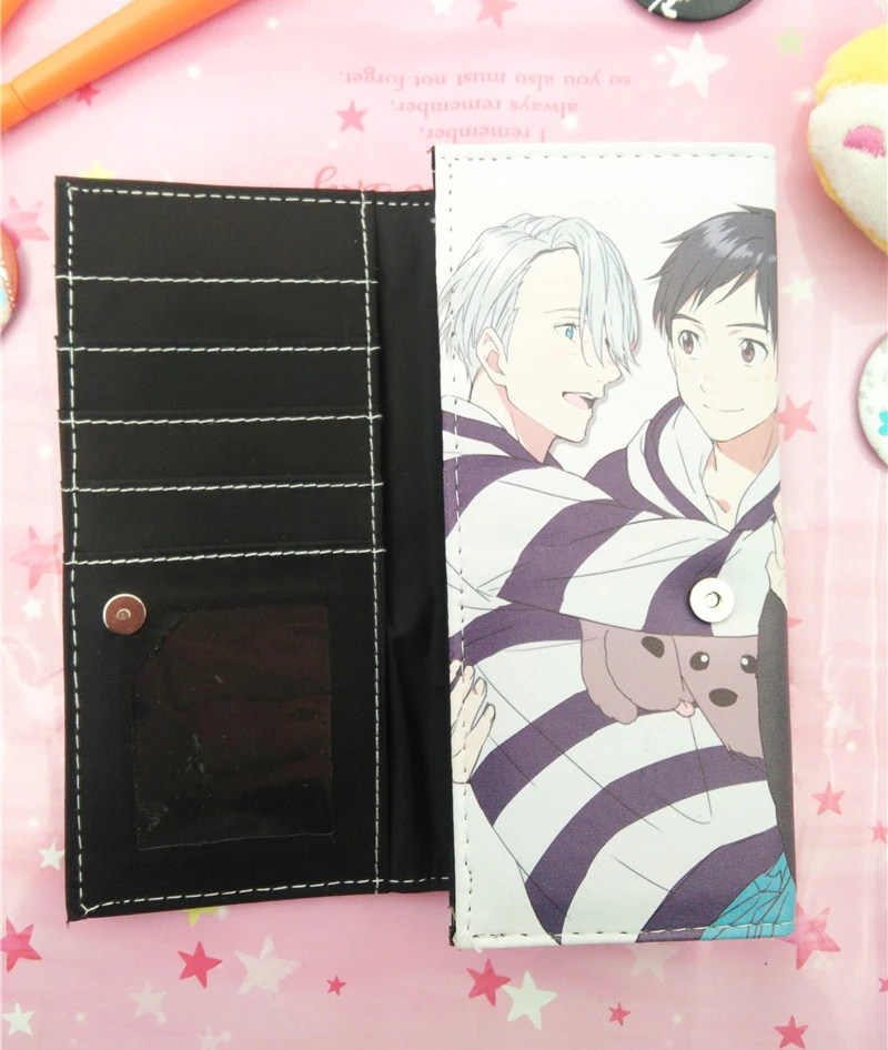 Кошелек Yuri on Ice Katsuki Victor Nikiforov для косплея Длинный кошелек монет денег