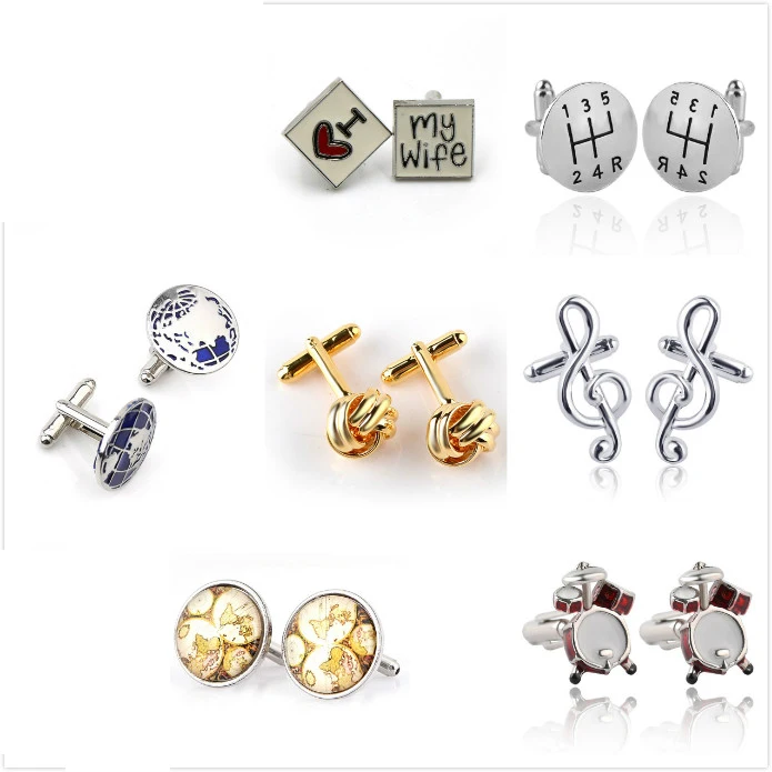 17 видов стилей классические запонки мужские для рубашки высокого качества