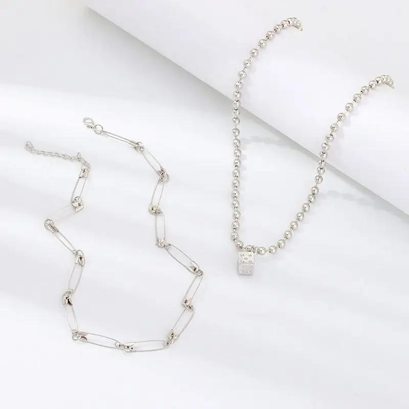 2 шт. Lucky цифровой кость-Подвеска Ожерелье для женщин Персонализированные