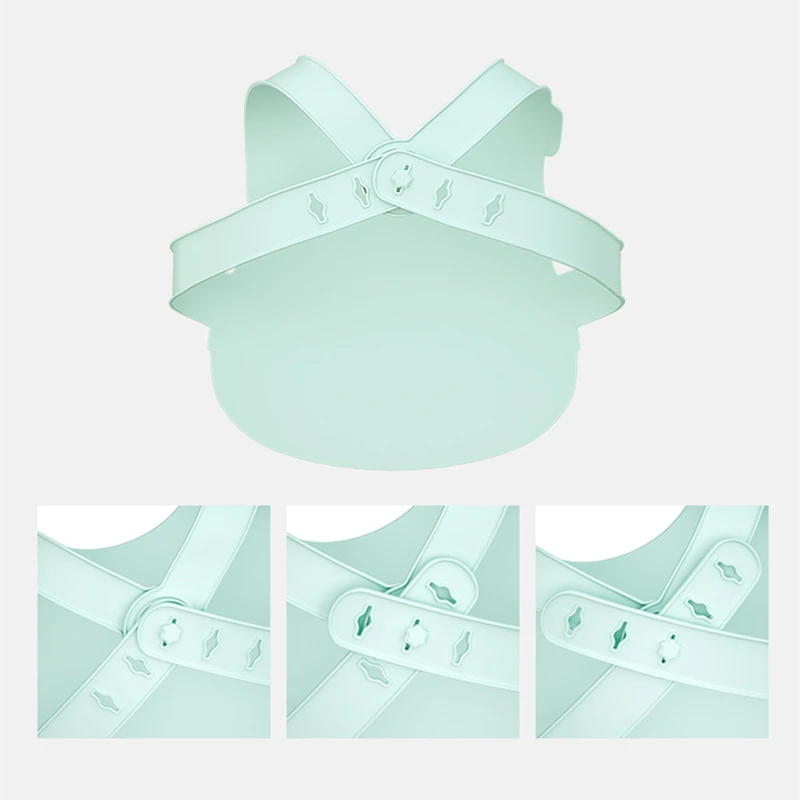 

Neck Protection Silicone Bibs for Kids Newborn Baby Feeding Tableware Waterproof Baby Bibs for Toddler Breakfast Feedings