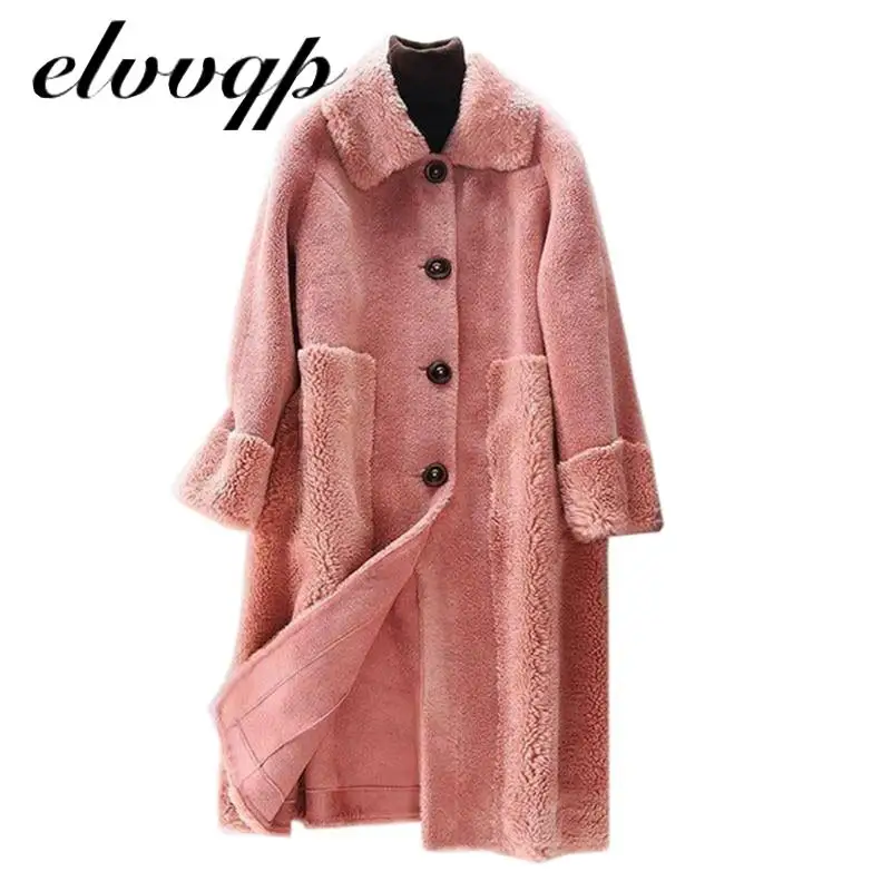 Женское пальто из овечьей шерсти с подкладкой плюшевый ягненок зима 2020 | Женская
