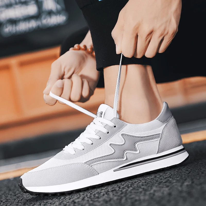 2020 мужская повседневная обувь Кружевная на плоской подошве Модная для папы