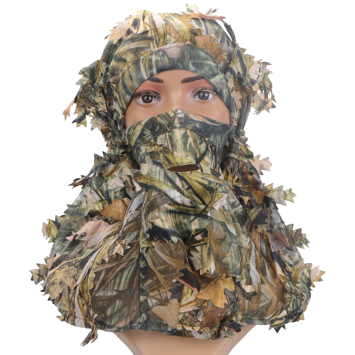 Hunting Headgear Breathable Ourdoor Wind-Resistant Face Mask Camo Leaves Camouflage Accessories Free Size | Спорт и развлечения