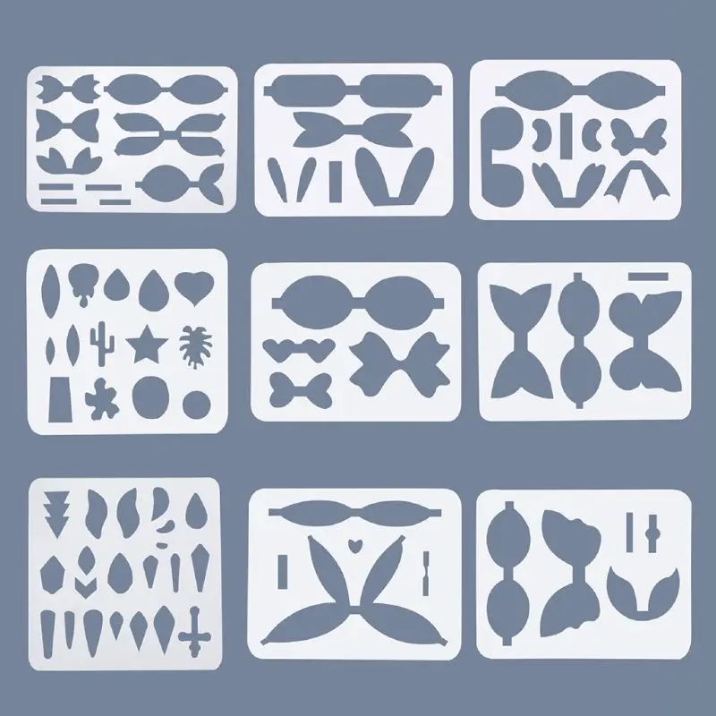 Многоразовые серьги-Шпильки 9 шт. шаблон для изготовления пластиковых трафаретов